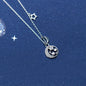 S925 Silver Necklace with Star and Moon Design