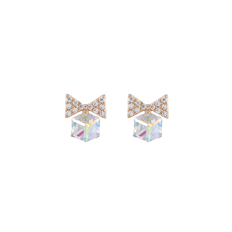 18k Golden Swarovski Accent Earrings