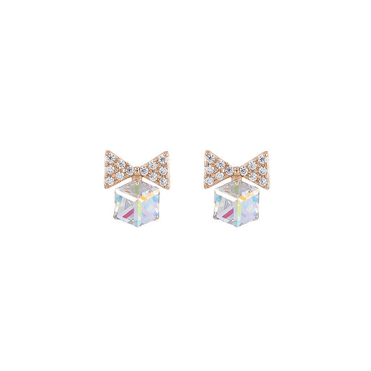 18k Golden Swarovski Accent Earrings