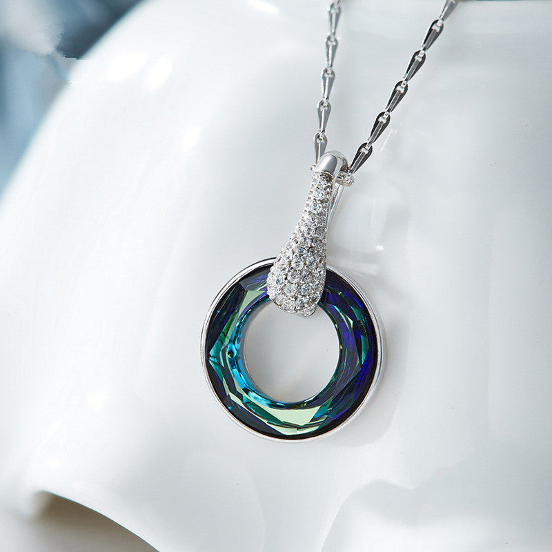 S925 Silver Necklace with Swarovski Crystal Pendant