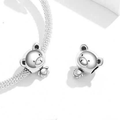 DIY Bear Beads Bracelet Accessories S925 Silver Beads