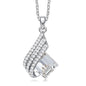S925 Silver Necklace with Crystal Pendant for Women