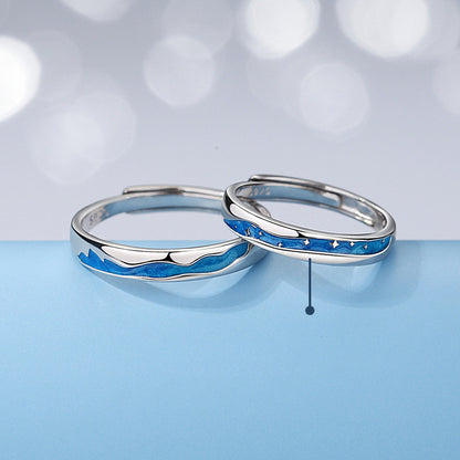 Chic Geometric Silver Rings