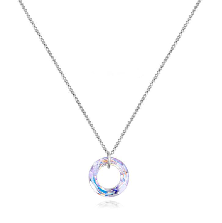 Swarovski Crystal Necklace with Fashion Layered Pendant
