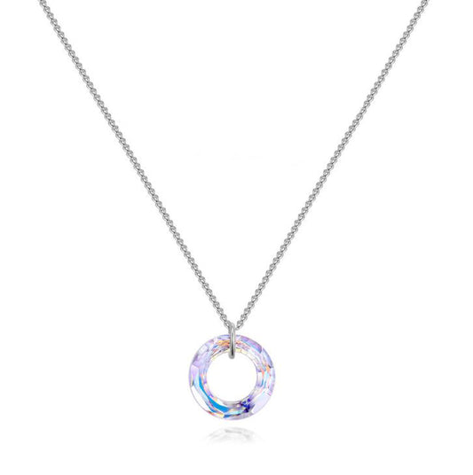 Swarovski Crystal Necklace with Fashion Layered Pendant