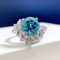 Elegant Silver Rhinestone Engagement Band