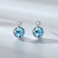 S925 Silver Stud Earrings with Swarovski Crystals