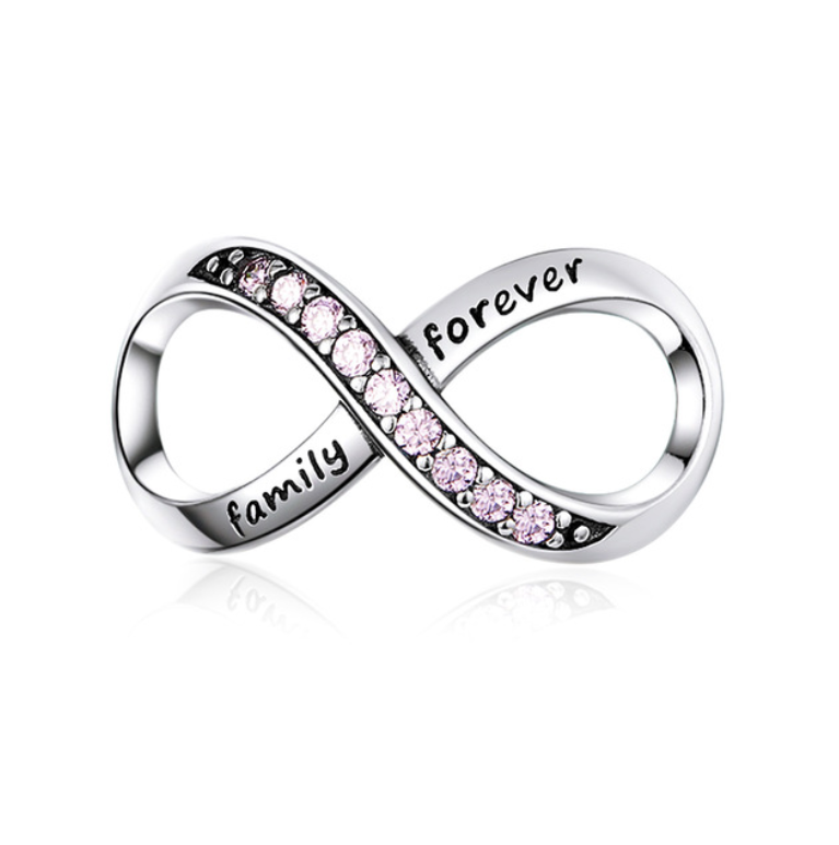 S925 Silver Infinity Beads DIY Bracelet Accessories
