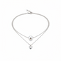 Fashion Pearl Heart Layered Integrated Necklace for Women
