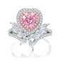 Heart-Shaped High Carbon Diamond Ring for Women