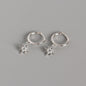 Minimalist Octagonal Star S925 Silver Stud Earrings
