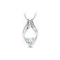 Angel Wings Crystal Necklace with Eight Hearts and Arrows