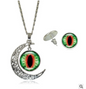 Colorful Eye Series Gemstone Necklace and Earring Set