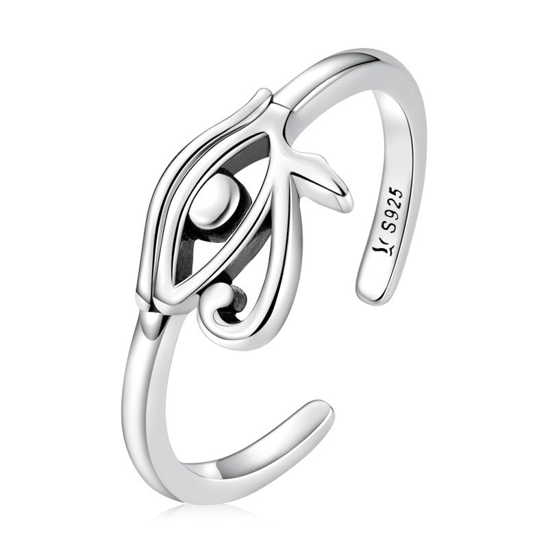 Sterling Silver S925 Minimalist Eye Guard Ring