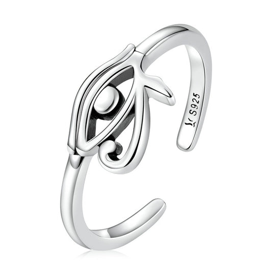 Sterling Silver S925 Minimalist Eye Guard Ring