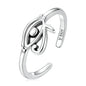 Sterling Silver S925 Minimalist Eye Guard Ring
