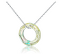 S925 Silver Necklace with Colorful Austrian Crystal Pendant