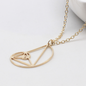 Geometric Triangle and Spiral Necklace with Fibonacci Pendant