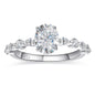 BONLAVIEGEM Oval Engagement Ring for Women 925 Sterling Silver Wedding Ring for Women Oval Ring for Women Sterling Silver Cubic Zirconia Engagement Rings Size 8