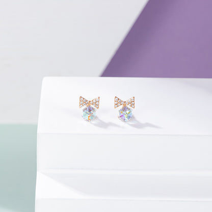 18k Golden Swarovski Accent Earrings