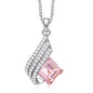 S925 Silver Necklace with Crystal Pendant for Women