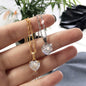 Korean Heart Zircon Charm Necklace