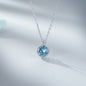 Ocean Heart S925 Silver Necklace with Swarovski Pendant