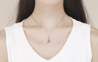 S925 Silver DIY Beads Unicorn Pendant SCC704